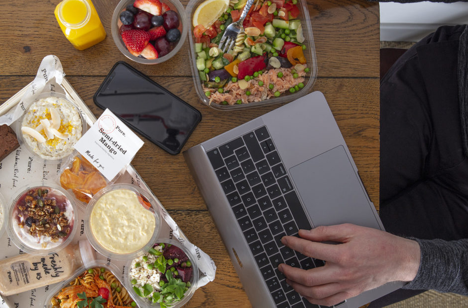 Working From Home Food Delivery Pure