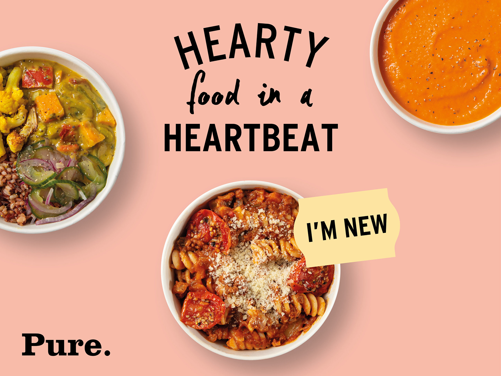 New & hearty hot food menu Pure
